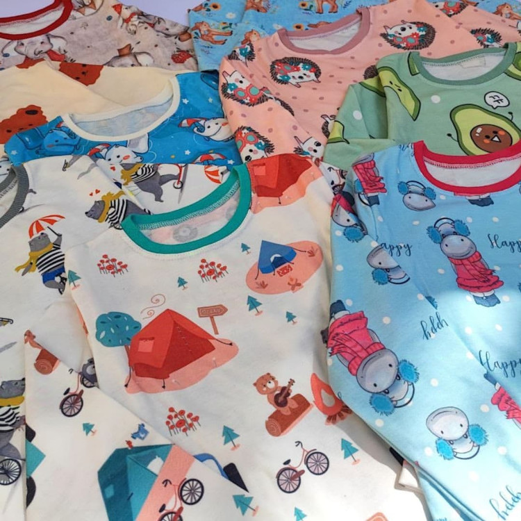 ست بلوز شلوار خونگی بچگونه