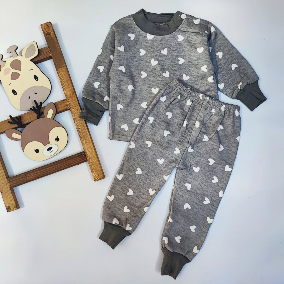 بلوز شلوار راحتی توکرکی گرم وارداتی دخترانه