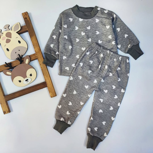 بلوز شلوار راحتی توکرکی گرم وارداتی دخترانه