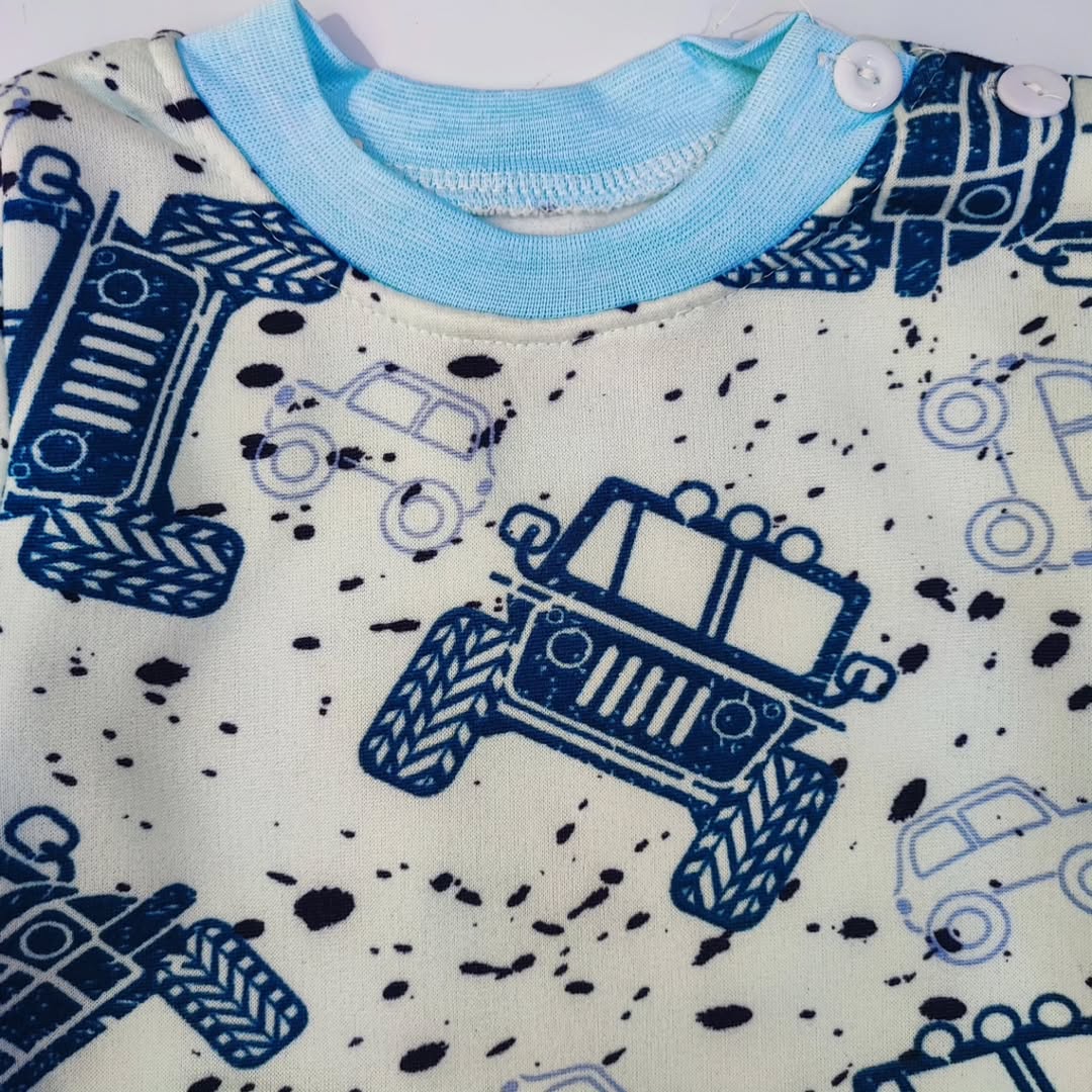 بلوز یقه کشبافت نوزادی