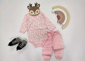 بادی زیر دکمه شلوار نخ پنبه نوزادی دخترانه