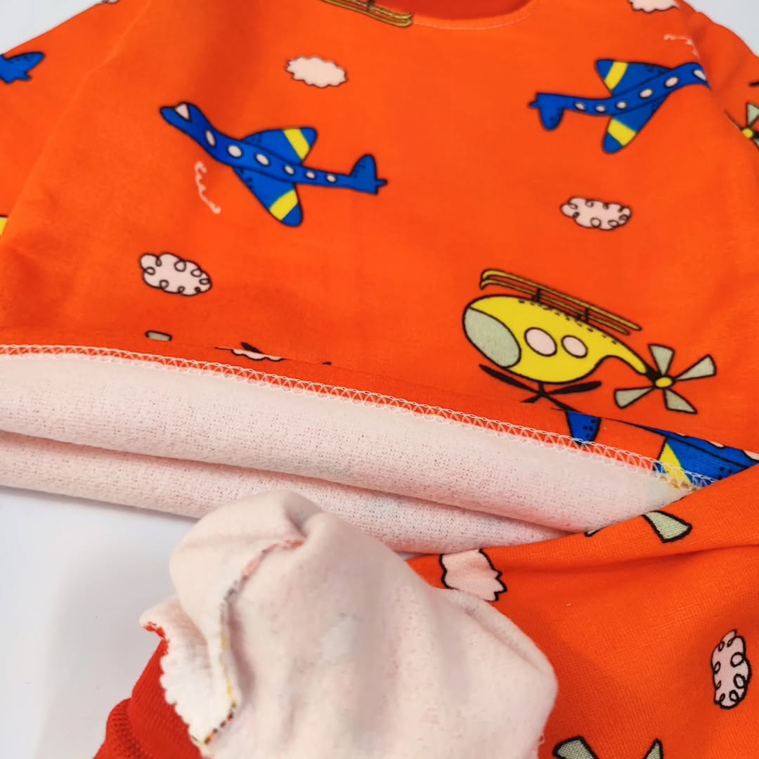 بلوز شلوار گرم طرح هواپیما و هلیکوپتر