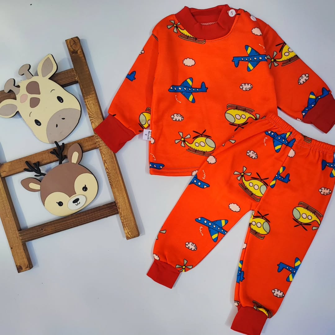 بلوز شلوار راحتی نوزادی قرمز