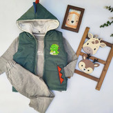 پافر گرم و نرم دایناسوری مناسب پاییز و زمستان برای دختر و پسر بچه