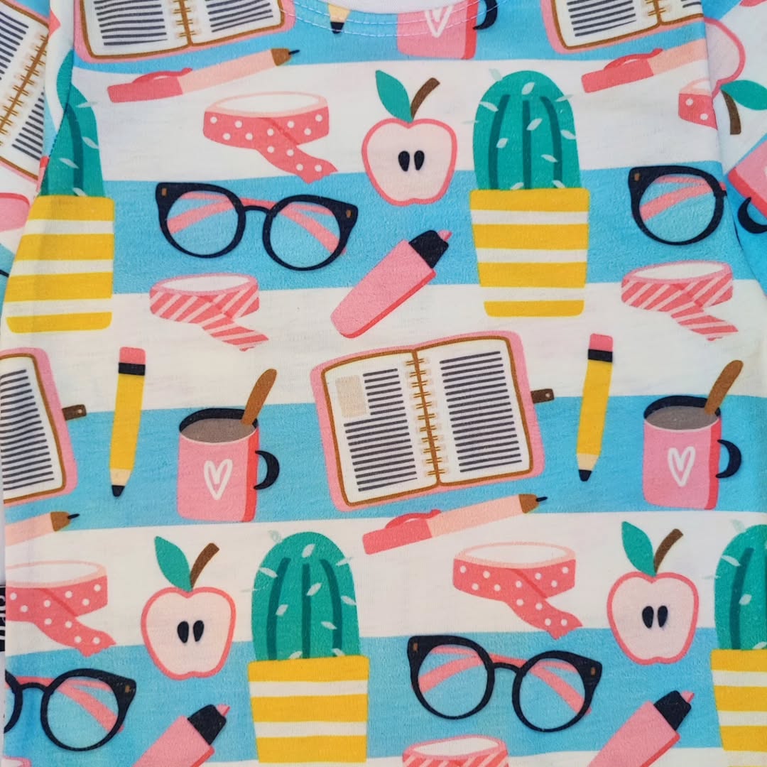 ست لباس راحتی بچگانه جنس نخ پنبه نرم و لطیف مناسب خانه و مهد کودک