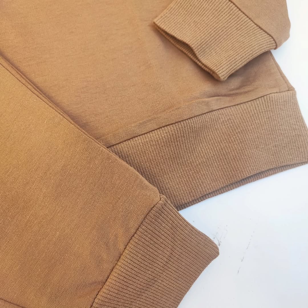 بلوز شلوار دورس دو نخ رنگ موکا دخترانه و پسرانه