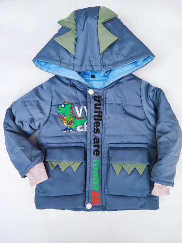 کاپشن دایناسوری پسرانه آبی رنگ