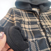 بلوز دکمه خور کلاهدار چهارخونه بچگانه