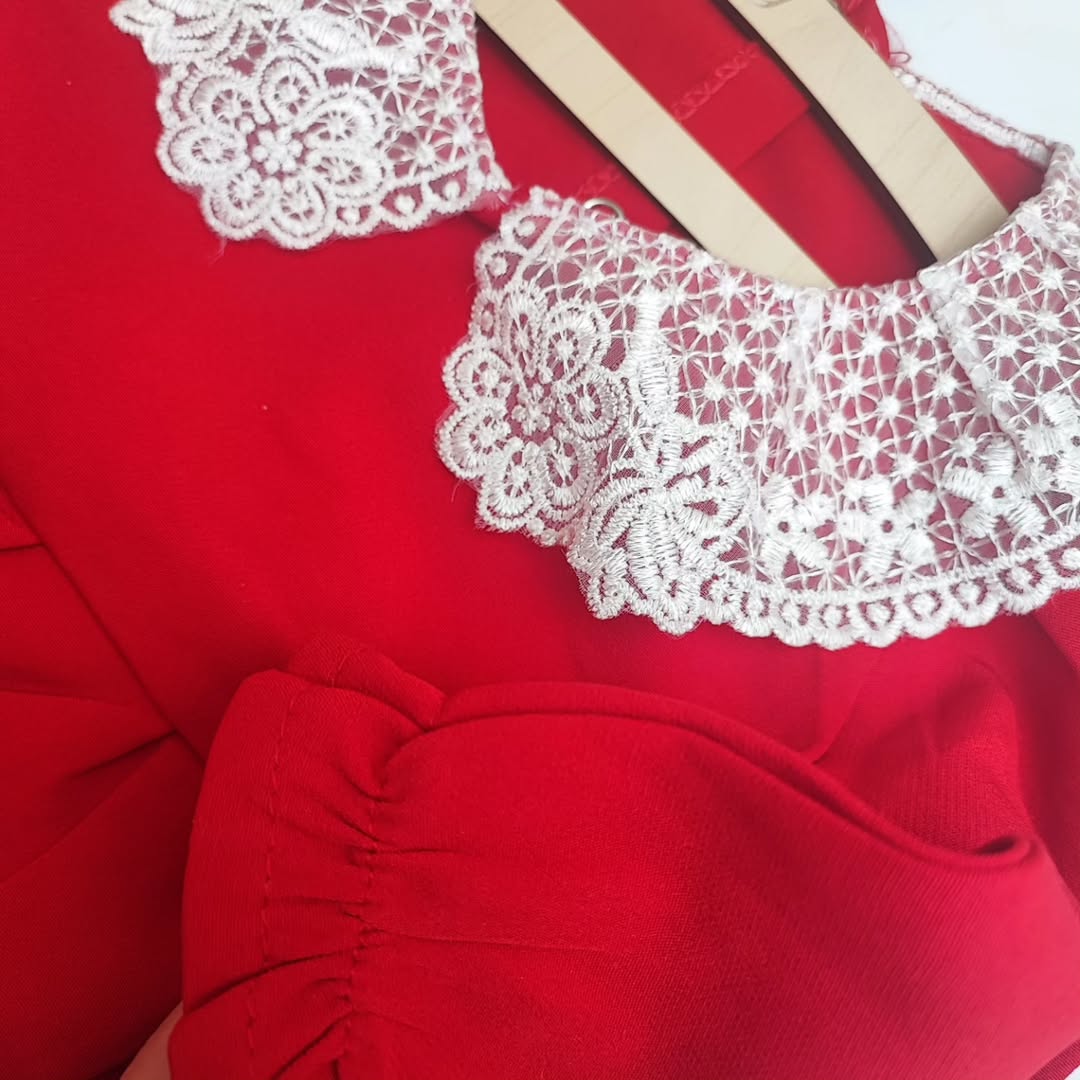 زیر دکمه نوزادی یقه دانتل