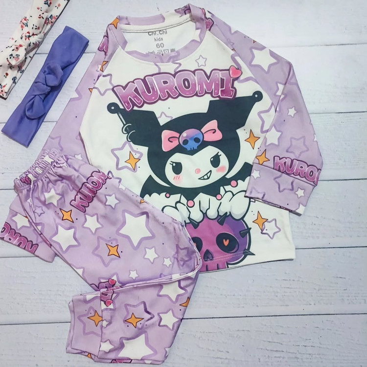 بلوز شلوار دخترانه طرح کرومی