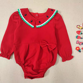 بادی زیر دکمه نوزادی رنگ قرمز