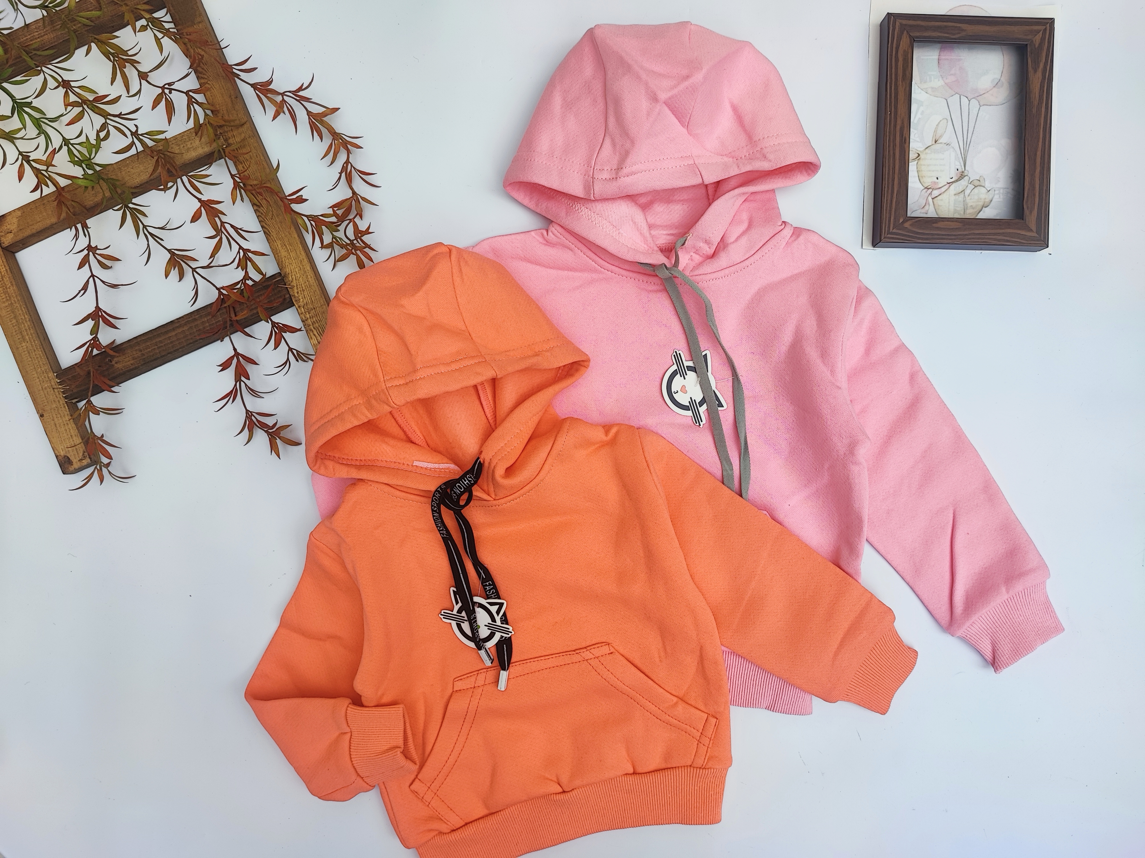 هودی دخترانه صورتی و گلبهی