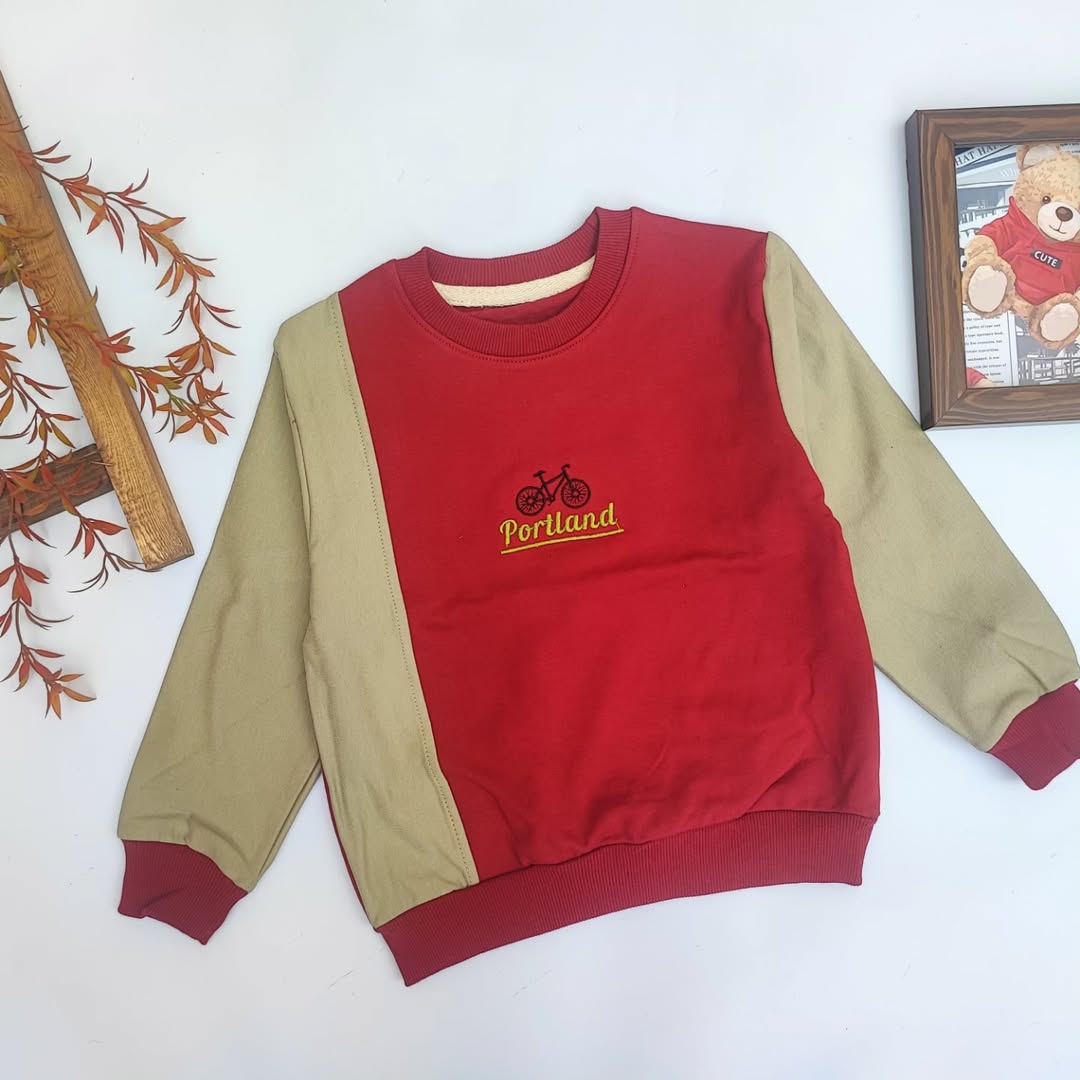 بلوز پاییزی/زمستانی بچگانه با طراحی اسپرت