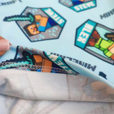 بلوز و شلوار تمام نخ پنبه راحتی بچگانه طرح ماین کرافت