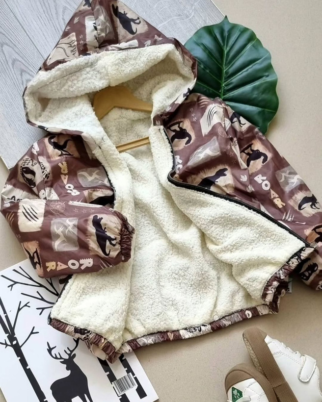 سویشرت بارونی بچهگانه طرح دایناسوری پسرانه