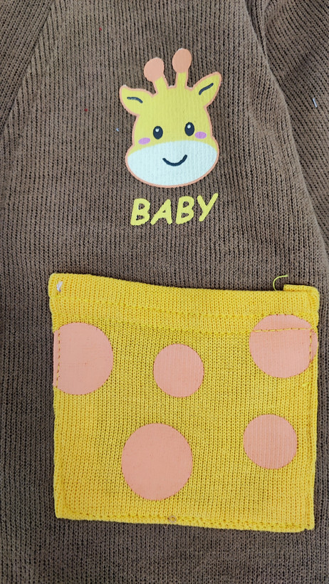ژاکت بافت فانتزی بچگانه طرح زرافه