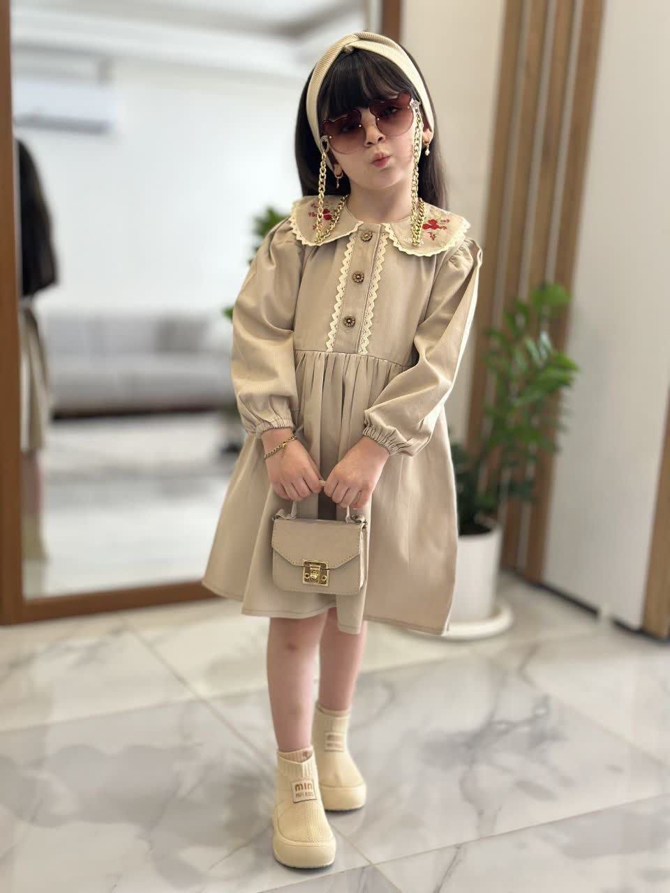 پیراهن گلدوزی دخترانه جدید