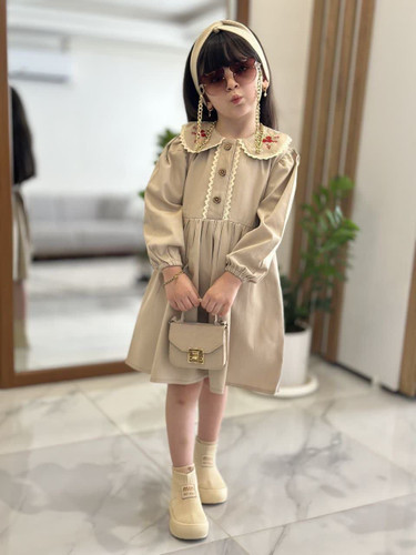 پیراهن گلدوزی دخترانه جدید